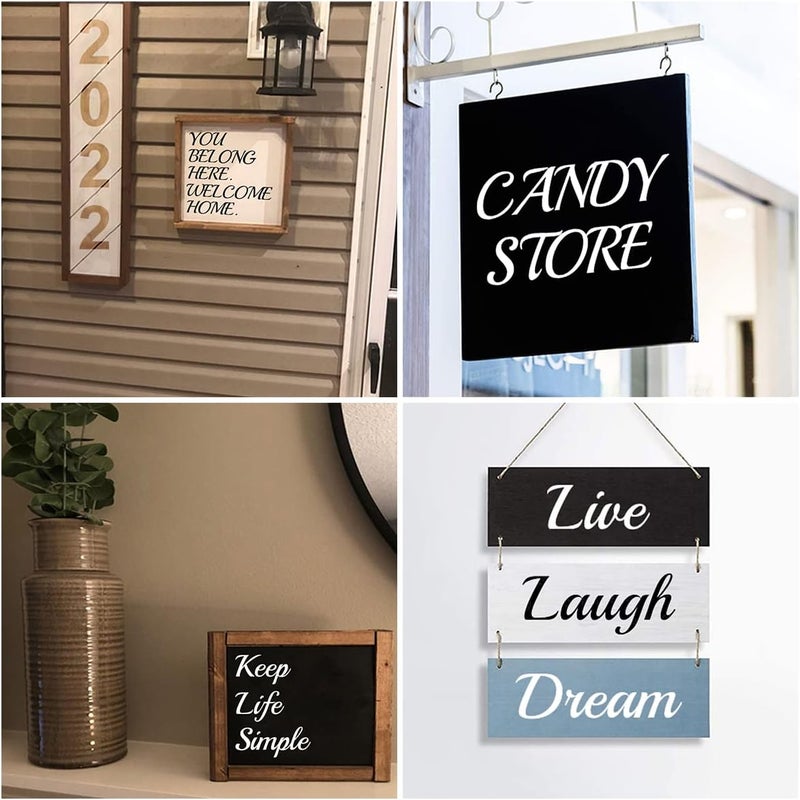 REOLAN 1 Inch Alphabet Letter Stencils for Painting - 70 Pack Letter and Number Stencil Templates with Signs for Painting on Wood, Reusable Cursive Letters Stencils for Chalkboard Wood Signs & Wall Art - Image 3